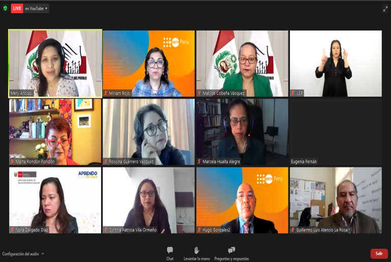 Defensoría del Pueblo brinda recomendaciones para la atención integral a niñas y adolescentes embarazadas por violación sexual en establecimientos de salud