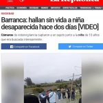 En Barranca violan y matan a niña