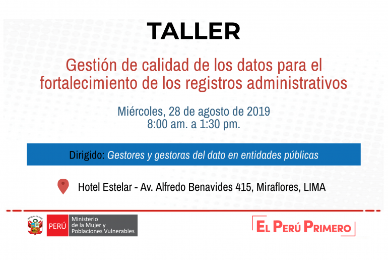 Gestión de calidad de los datos para el fortalecimiento de los registros administrativos