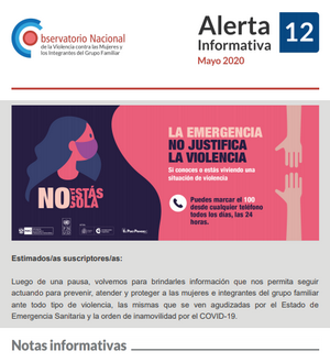 alerta 13 mes junio 2020 observatorio nacional de la violencia contra las mujeres y los integrantealerta 13 mes junio 2020 observatorio nacional de la violencia contra las mujeres y los integrantes del grupo familiars del grupo familiar