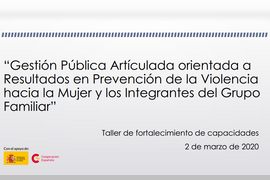 Gestión Pública Artículada orientada a Resultados en Prevención de la Violencia hacia la Mujer y los Integrantes del Grupo