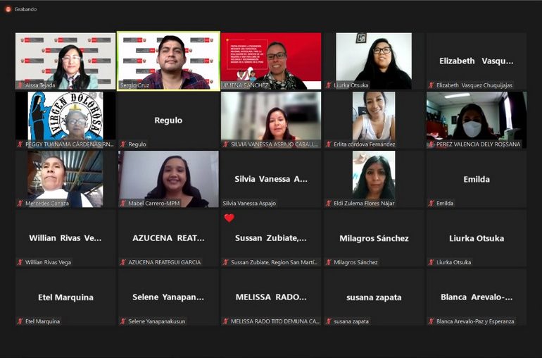 MIMP integrantes de Instancias Regionales de Concertación fortalecen capacidades en prevención de la violencia de género contra las mujeres