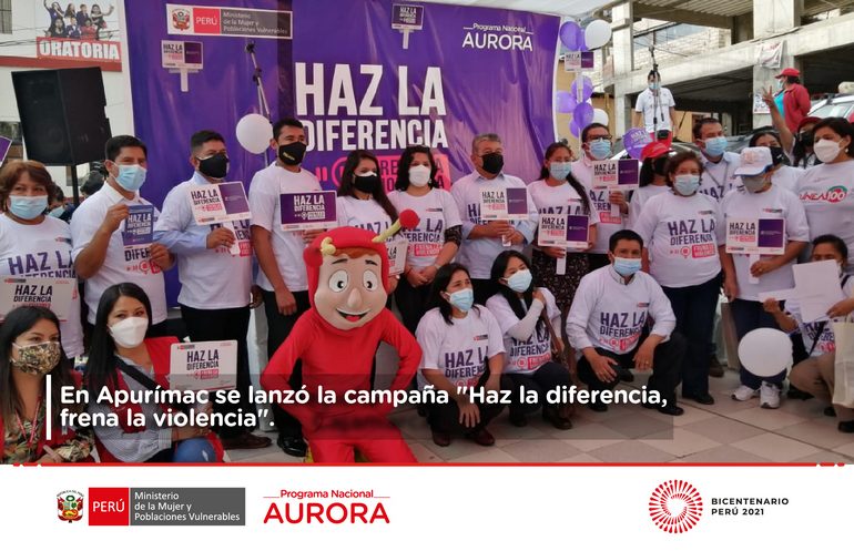 MIMP lanza campaña Haz la diferencia frente a la violencia