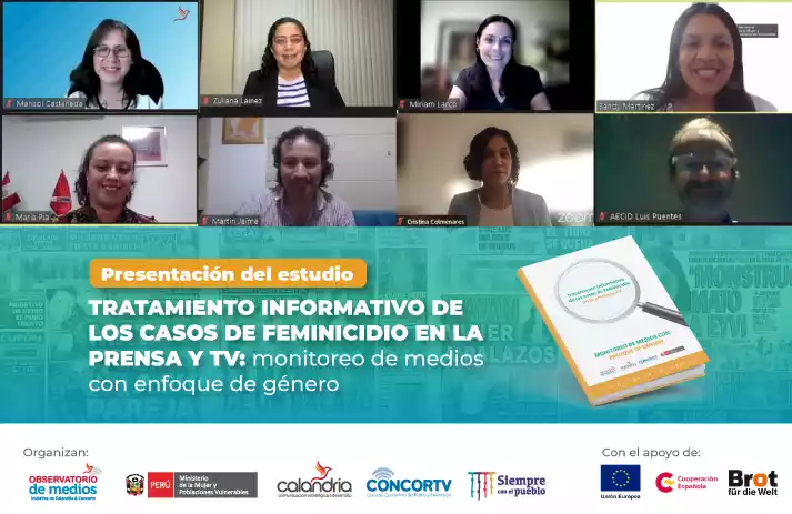 MIMP y el Observatorio de Medios presentaron estudio sobre tratamiento informativo de los feminicidios en la prensa y TV